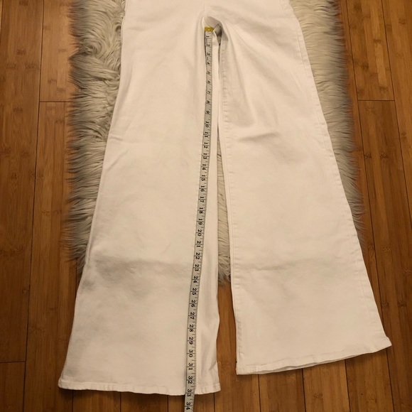 FRAME Baggy Palazzo Wide Leg High Rise Braided Waistline White Denim Jeans 27 - Picture 12 of 12